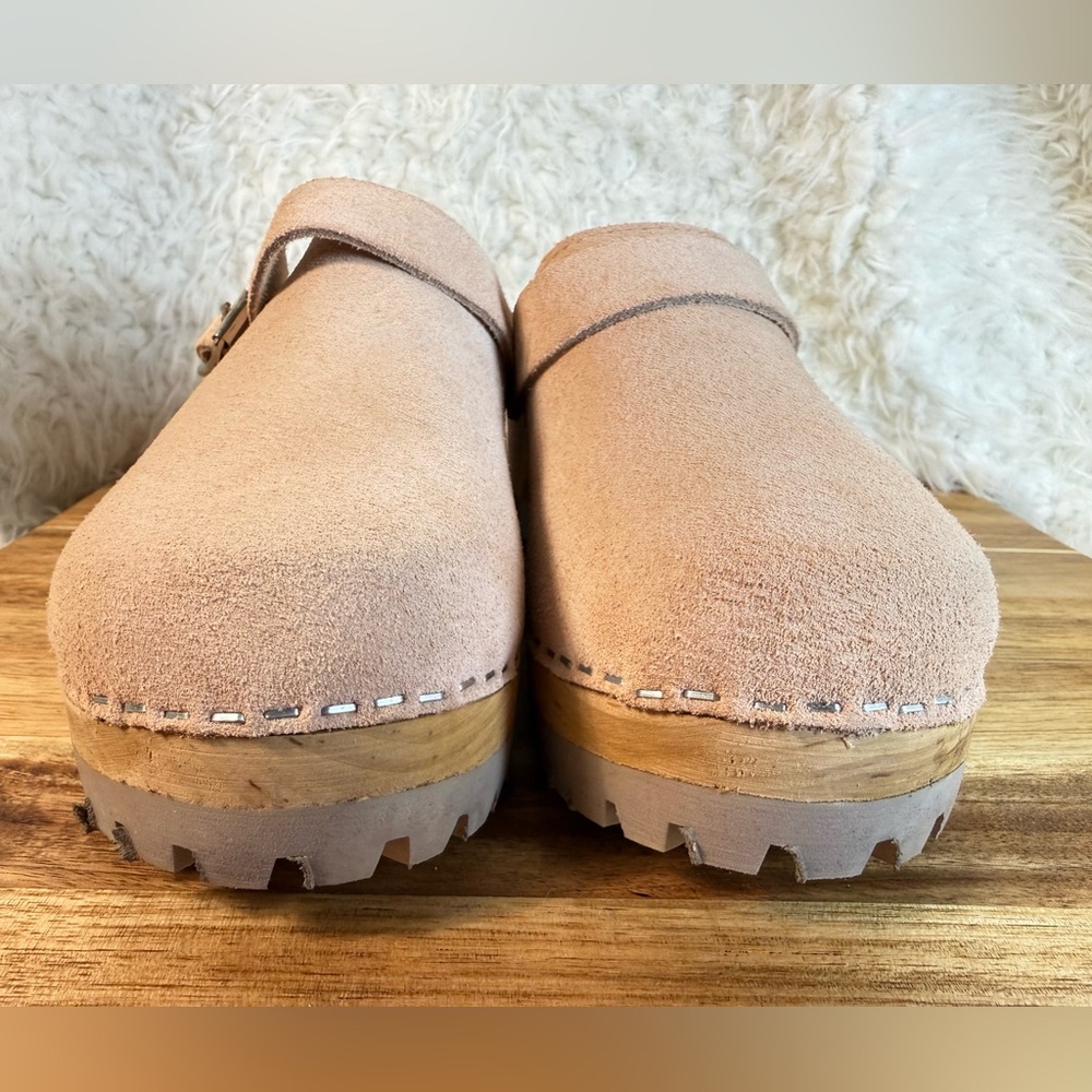 MÍA Alma clog blush pink suede size 38 - Picture 2 of 8